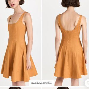 Staud Wells Mini Dress in Honey